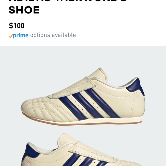 Adidas women's Cream and Navy Athletic Shoe taekwondo - Picture 6 of 12